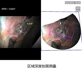 高清GE內(nèi)窺鏡MentorVisualiQHD區(qū)域深度剖面測量